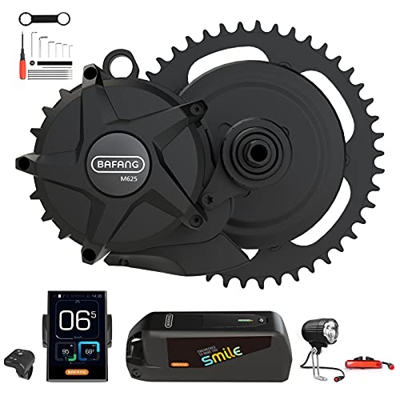 Bafang Mid Motor Kit 50,4 V 1000 W Kit di conversione Bici elettrica con Batteria da 19,6 Ah, Caricabatterie, fanale Posteriore, M625 Convertitore eBi