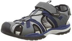 Geox J Borealis Boy B, Sandali a Punta Chiusa Uomo, Grigio (Dk Grey/Navy C0739), 36 EU precio