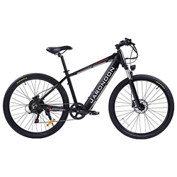 F1-New 27,5 pollici bici elettrica, motore da 500W 48V 15Ah batteria integrata di grande capacità, forcella ammortizzata a molla a olio (Black Red, 15 precio