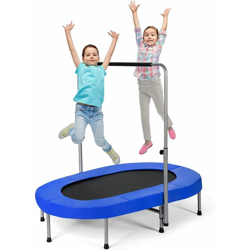 Trampolino Elastico Fitness Pieghevole, Trampolino Ovale Altezza Regolabile, per Interno e Esterno, capacità di Carico 150kg características