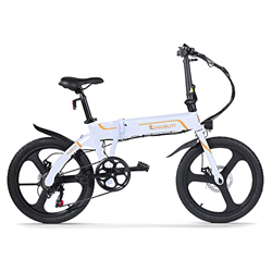 NIUBILITY 20 pollici pieghevole bicicletta elettrica 42 V 10,4 Ah assistenza ciclomotore e bici gamma 40-50 km per il pendolarismo Bianca en oferta