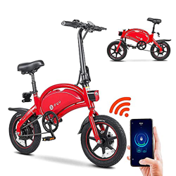 DYU Bicicletta Elettrica Pieghevole,14 Pollici Portatile E-bike,250W Bici Elettrica Pedalata Assistita con App Intelligenti,Compatta Portatile,Unisex  precio