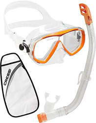 Cressi C/Set Estrella Vip Jr Combo Set Junior Maschera Estrella e Snorkel Top con Borsa, Trasparente/Arancione, Taglia Unica en oferta