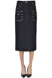 Studded denim skirt en oferta