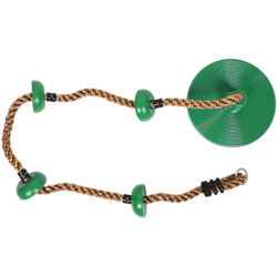 Altalena da arrampicata verde 2 m, corda da arrampicata, altalena a disco con supporto per i piedi, set per bambini, per esterno, cortile, parco en oferta