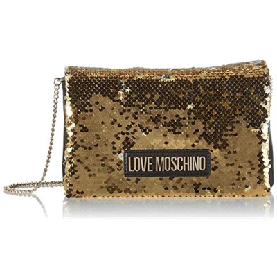 Borsa Donna Love Moschino Tracolla Sequins Oro / Argento B21mo123