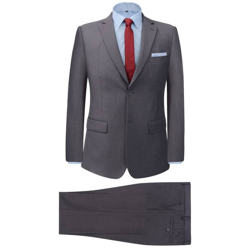 vidaXL Completo Business da Uomo a Due Pezzi Grigio Taglia 56 precio