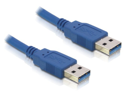 USB 3.0-A male/male - 1m cavo USB USB A Blu en oferta