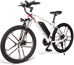 SAMEBIKE MY-SM26 Bicicletta elettrica 350W 48V Bicicletta elettrica da montagna 21 velocità 26 pollici Ebike per adulti (bianco) precio