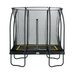 SOLO TRAMPOLINO Tappeto elastico da giardino rettangolare 214x153cm - nero. Con rete di sicurezza con cerniera a doppia faccia e bordo protettivo características