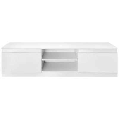 Tv Lowboard Bianco, 140x36x40 Cm, In Truciolato Mdf