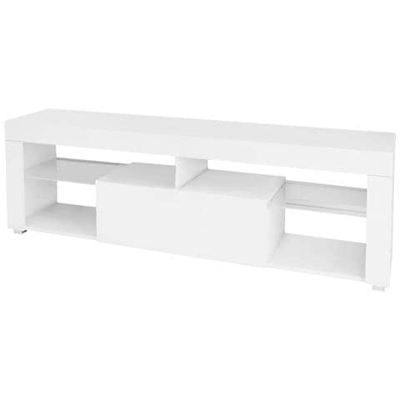 Tv Lowboard Bianco, 120x51x35 Cm, In Truciolato Mdf