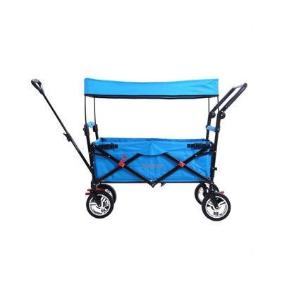 Carrello pieghevole da giardino FUXTEC CT-700 con tettuccio apribile BLU