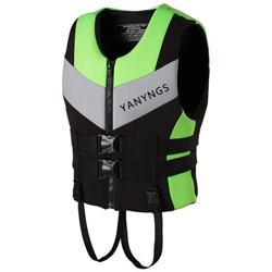 Pesca Sportiva Water Skivest - Kayak, Canottaggio, Nuoto E Giubbotto Di Sicurezza Alla Deriva [ grren / Xxxl (95-105 Kg) ] en oferta