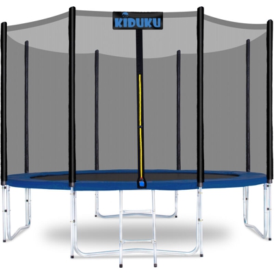 KIDUKU® Trampolino, Tappeto Elastico per Giardino Ø 427 cm | Set Completo con Rete di Sicurezza, Scaletta, Copertura, Ancoraggi e Accessori |