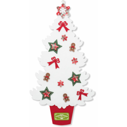 Albero di Natale in feltro da appendere 73 cm bianco precio