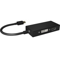 IB-AC1032 Mini DisplayPort DVI-D + VGA (D-Sub) + HDMI Nero, Adattatore