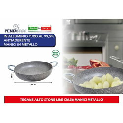 Tegame Alto Cm.36 Stone Line Maniglie Metallo en oferta