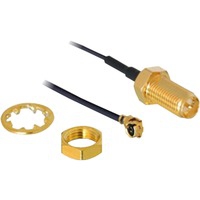 RP-SMA WL antenna cavo di collegamento I-PEX M / RP-SMA F Nero, Adattatore