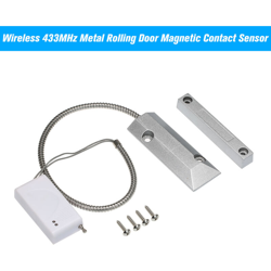 Wireless 433MHz Porta avvolgibile in metallo Sensore di contatto magnetico Interruttore Porta finestra Rivelatore aperto Normale Chiudi Tipo per precio