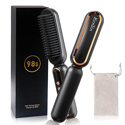 Spazzola Lisciante per Capelli Senza Fili, Eenten Riscaldamento PTC Raddrizzatore per Capelli con 5 Temperature Regolabili, Display a LED, Antiscottat en oferta