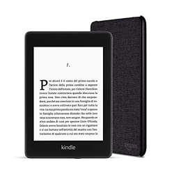 Kindle Paperwhite, 32 GB, Senza pubblicità + Custodia Amazon in tessuto (Nero antracite) características