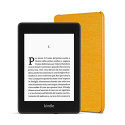 Kindle Paperwhite, 32 GB, Senza pubblicità + Custodia Amazon in tessuto (Giallo) en oferta