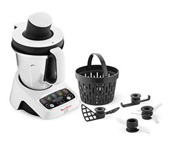 Moulinex HF4041 Volupta Robot da Cucina Multifunzione con Cottura, 5 Programmi Automatici per Pasta, Piatti al Vapore, Vellutate e Dessert, 1000W, Cap características