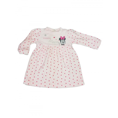 Vestito vestitino abito ciniglia bimba neonato Disney baby Minnie rosa 9 m