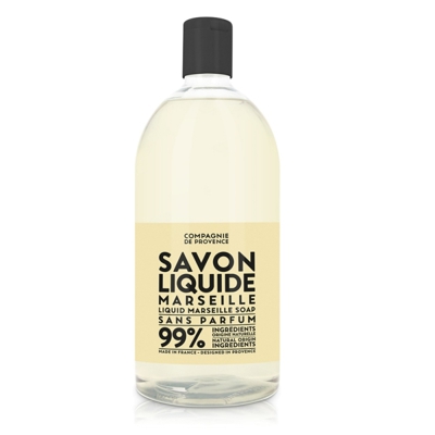 Ricarica Sapone Liquido Di Marsiglia Naturale Senza Profumo Compagnie De Provence 1L