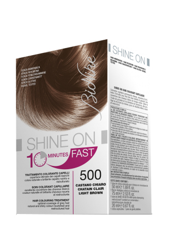 BIONIKE SHINE ON FAST TRATTAMENTO COLORANTE CAPELLI CASTANO CHIARO 500 FLACONE 60 ML + TUBO 60 ML características