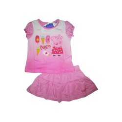 Completo maglia maglietta gonna bimba neonato Peppa Pig rosa 30 m en oferta