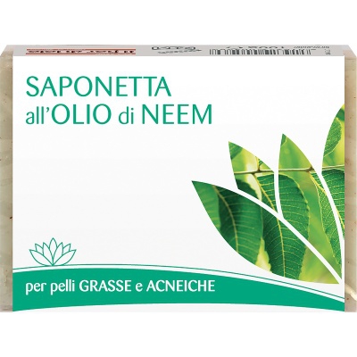 Fior Di Loto Saponetta All&#39;Olio Di Neem Per Pelli Grasse E Acneiche 100g