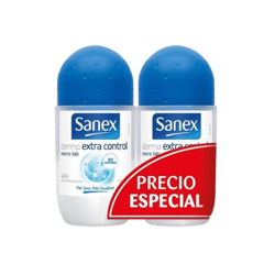 Sanex Dermo Extra Control Bio Response Deodorante Roll On 2x50ml precio