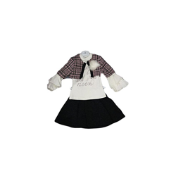 Completo 3pz bambina gonna maglia e giacca Made in Italy 3A en oferta