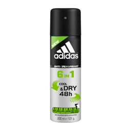 Adidas Cool And Dry 6 En 1 Deodorante Spray 200ml características