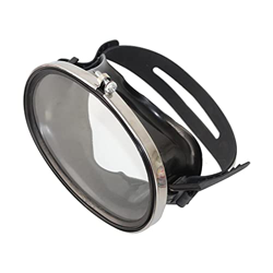 F Fityle Maschera Subacquea in Silicone per Snorkeling con Lente Singola Classica Ovale retrò - Nero en oferta