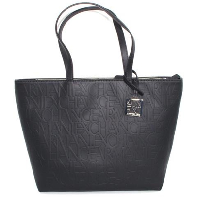 Borsa Shopping Donna Armani Exchange A Spalla Logo Allover Nero Bs21ax11 942650