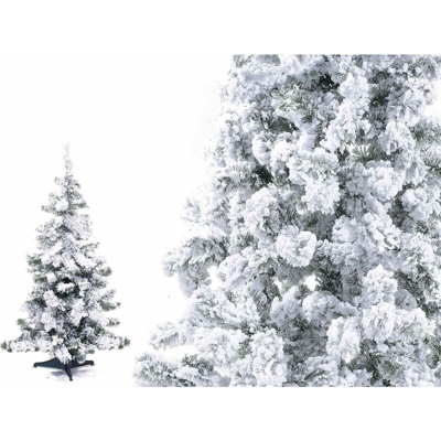 Albero di Natale artificiale innevato con 218 rami altezza 1,20 metri diametro 50 centimetri