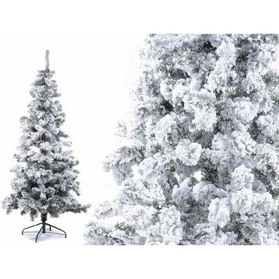 Albero di Natale artificiale pino innevato 600 rami altezza 1,80 metri