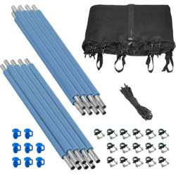 Set di Recinzione Completo per Trampolino Elastico Rotondo da 366 cm | Include Rete Interna, 8 Pali, Tubi di Schiuma, Copri Pali, Cappuccetti, precio