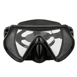 Hellery Maschera Professionale Unisex per Immersioni Subacquee E Apnea - Silicone Morbido - Nera en oferta