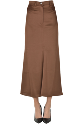 Satin long skirt características