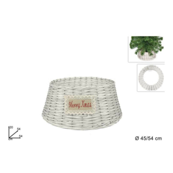 Cesta Copertura Base Albero di Natale Ã 45 x 20 cm Colore Bianco CESTA BIANCA COPRIBASE ALBERO D.45X20 | PZ precio