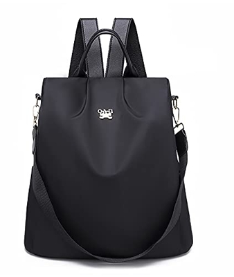 SPEEDEVE Donna Zaino Antifurto Impermeabile Casual Borsa a Tracolla,8864-Nero