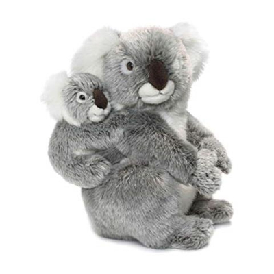 15186004 - Peluche - Mamma Koala Con Il Suo Cucciolo, 28 Cm