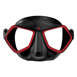 Maschera da lupo Omer a basso volume per la pesca alla lancia, Nero/rosso precio