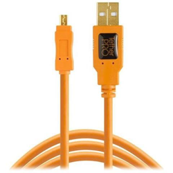 Cavo Usb Tether Tools TetherPro Usb 2.0 A / Mini-B 8 pin 15' ORG [ TET-CU8015-ORG] características