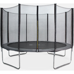 Trampolino 370 cm, colore: Grigio, con rete di protezione - modello: Saturne | Alta QualitÃ | Norme UE. - Grigio en oferta