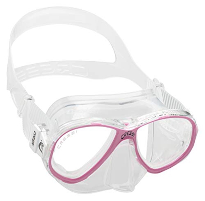 Cressi Perla Jr Mask, Maschera per Snorkeling e Immersioni, Dimensioni Ridotte Adatto Bambini e Visi Piccoli, Transparente/Rosa, Unica